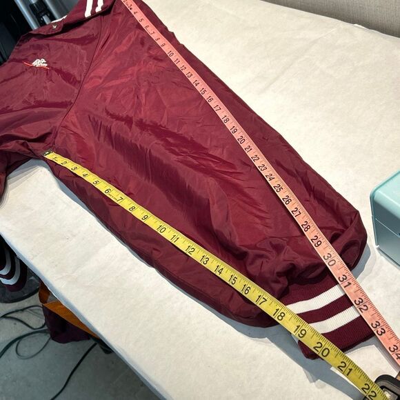 Vtg Dr Pepper Bomber Jacket Sz XXL King Louis Profit Snap Button Front Maroon Va - Picture 10 of 11